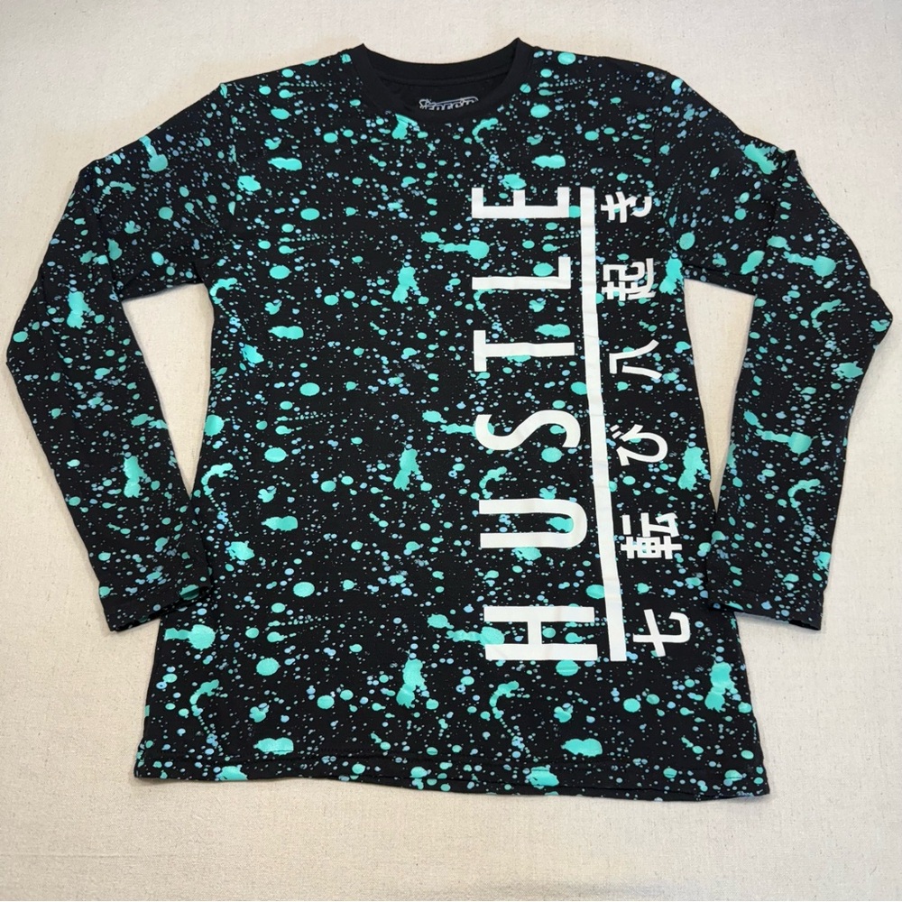 Fresh Laundry Long Sleeve Teal Splatter - Size Small